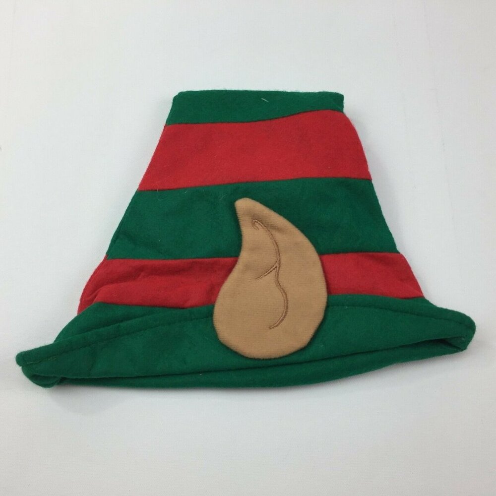 Holiday Time Christmas Elf Hat With Ears Red Green Costume Party